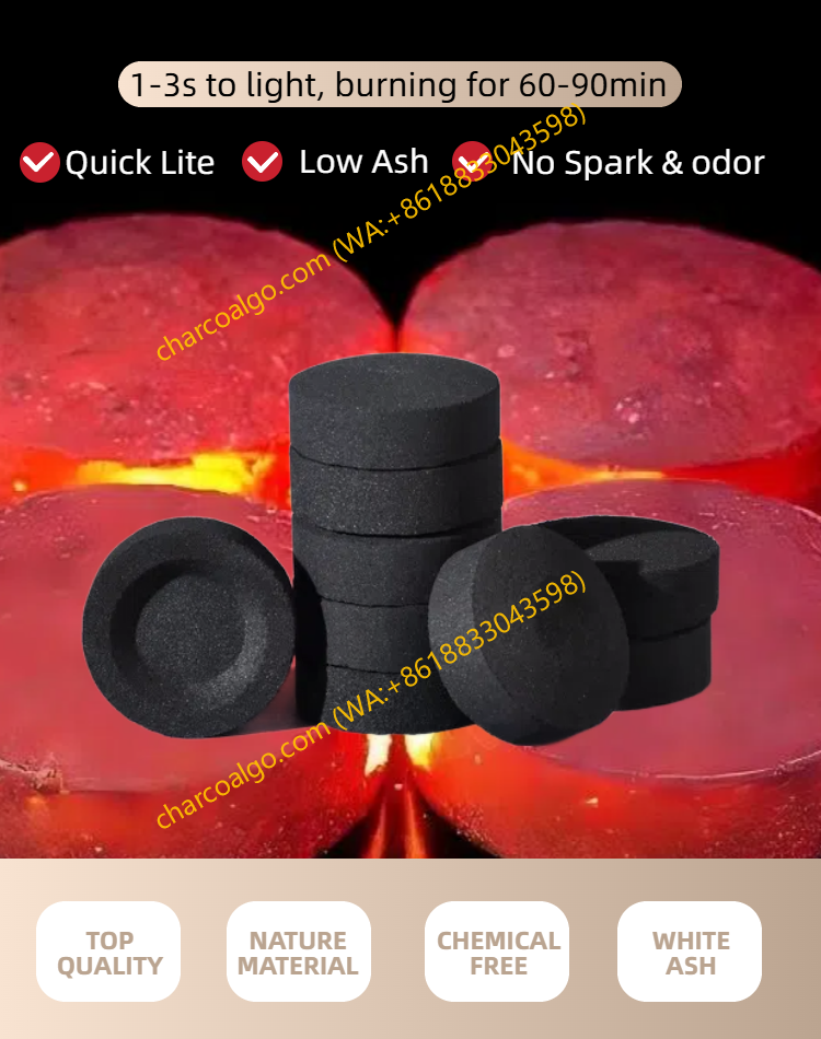 40 Fast Burning Hollow Black Charcoal